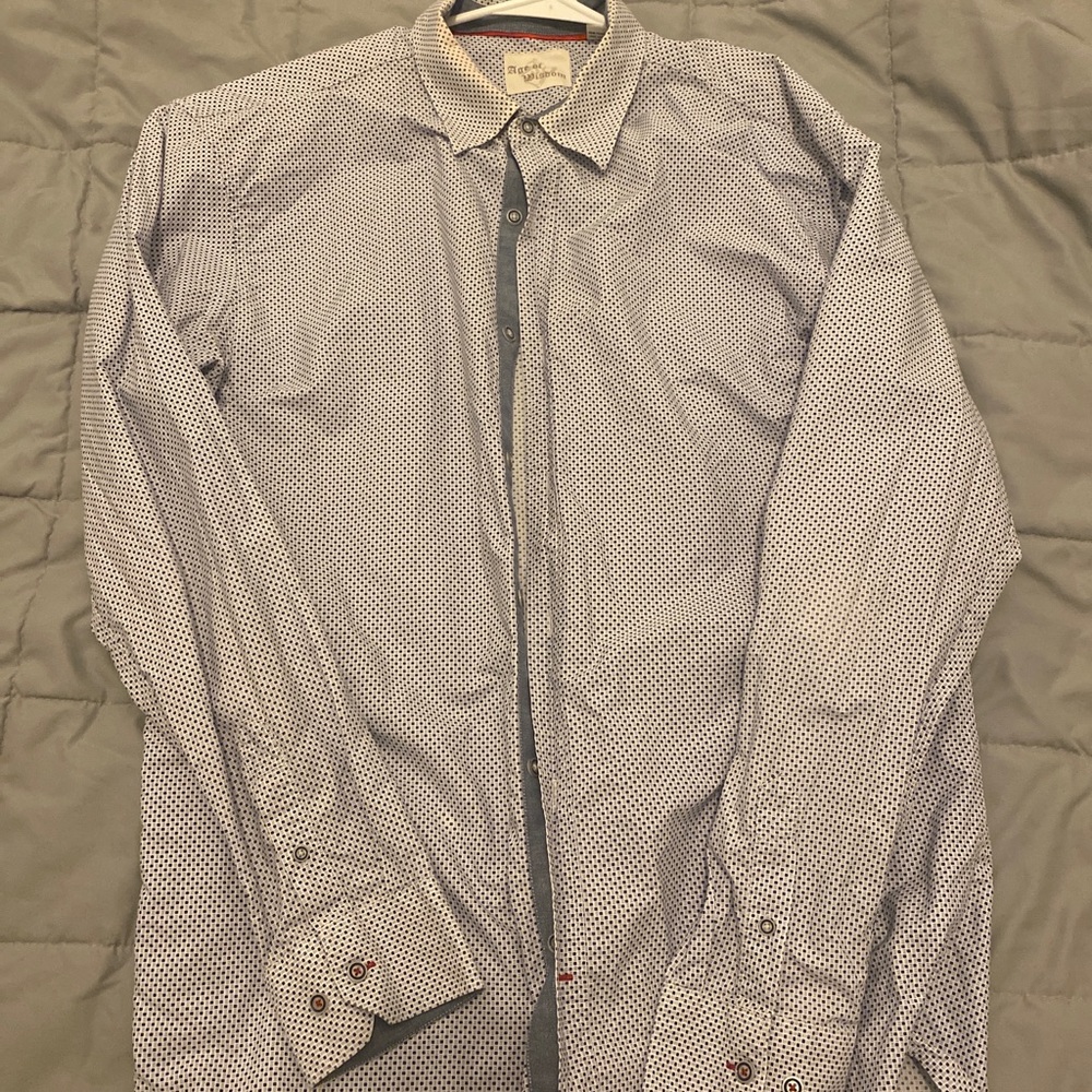 Mens Dress Shirt XL Age of Wisdom Blue